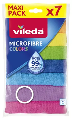 Immagine prodotto di Panni in microfibra Vileda Colors, confezione da 7 pezzi