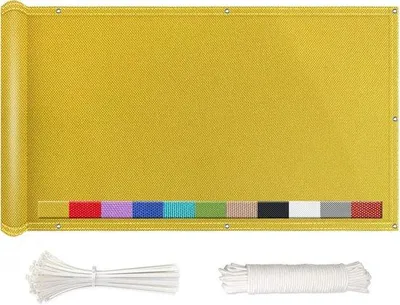 Produktbild von Balkon Sichtschutz Windschutz und Sonnenschutz UV-Schutz Gelb 125x400cm