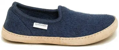 Produktbild von Gottstein  Cheyenne Uni Hauspatschen mit Ledersohle Dunkelblau (Ink Blue), 48-301-4869