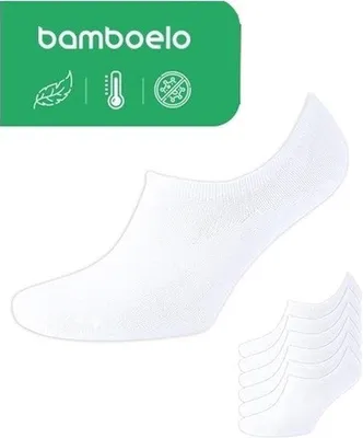 Produktbild von Bambus Sneaker-Socken Damen antibakteriell weiß Größe 36-40