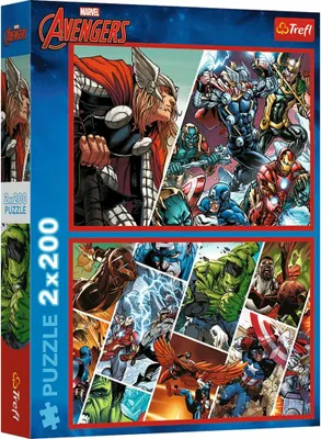 Zdjęcie produktu dla Trefl Puzzle Jurassic World 2 x 200 el. Prehistoryczny świat, 200 szt., Komiksy, 7 lat(a)