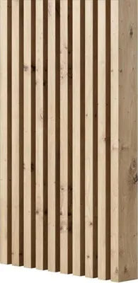 Zdjęcie produktu dla MEBANO. 5 Sztuk Lameli Ażurowych MDF Premium, Panele Ścienne 275 x 3 x 8 cm Dąb Artisan Drewnopodobna Struktura 3 D, Wolnostojąca Dekoracyjna Ściana