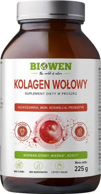 Obrázok produktu pre Biowen Hovädzí kolagén typu I II III prášok 225 g