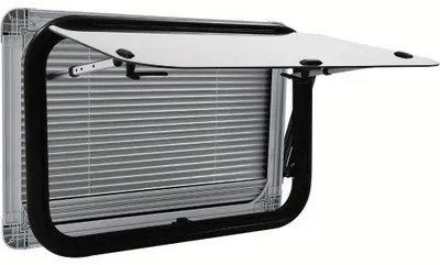 Imagen del producto de Marco para caravana - Marco para autocaravana - Ventana corredera - Ventana deslizante - Ventana con ventilación - Marco de aluminio - 90x55 cm