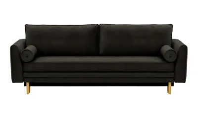 Produktbild von Schlafsofa mit Bettkasten Boris - schwarz - Velluto 20