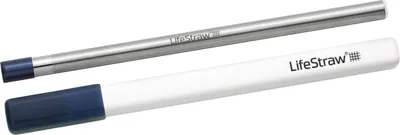 Immagine prodotto di Cannuccia LifeStraw per il filtraggio dell'acqua in acciaio inox, con custodia, blu notte