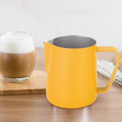 Image de gobelet à lait 350ml en acier inoxydable Gobelet à café Latte Tasse Ustensiles à caféJaune