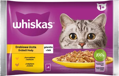 Produktbild von Whiskas Geflügel-Festmahl für Katzen Adult 4 x 85 g