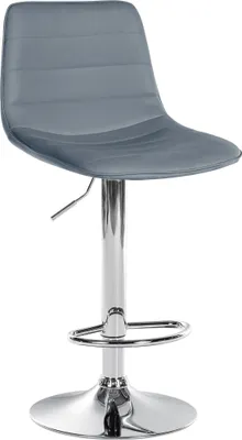Produktbild von CLP Barhocker Lex Kunstleder grau Gestell Farbe chrom