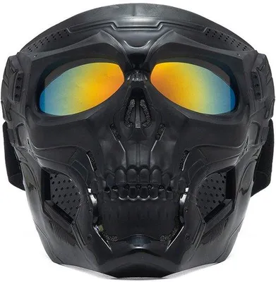 Immagine prodotto di Maschera tattica - Maschera tattica che copre l'intero viso - Adatta per giochi di sopravvivenza con gas CS, giochi di tiro, giochi di ruolo, film, paintball e maschere horror per Halloween