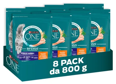 Productafbeelding van Purina One Bifensis droogvoer voor katten, Sterilcat tegen haarballen, 8 pakken à