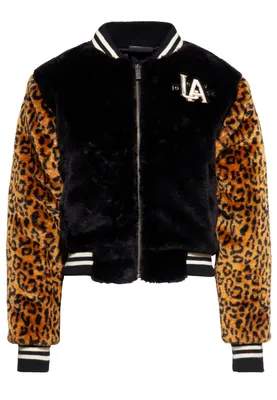 Produktbild von Queen Kerosin Kunstfell College Jacke - L.A. 55 XL
