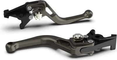 Produktbild von Bremshebel LSL BOW R35R mit ABE kurz für Yamaha YZF-R6 YZF-R1 MT-01 600 - 1700 ccm Bj. 2004 - 2016, Farbe Hebel:anthrazit, Farbe Versteller:silber