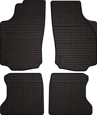 Produktbild von Gummifußmatten passend für Opel Combo C (kombivan, Bj. 2001-2011) – schwarz, passgenau, mit Befestigungen set 4 Stk. - Gummi-Automatten