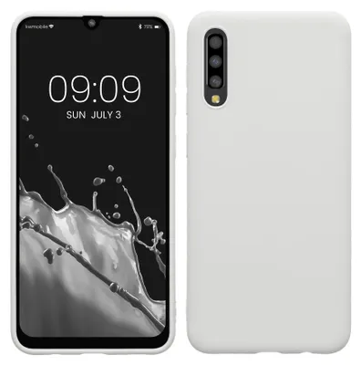 Produktbild von kwmobile Handyhülle für Samsung Galaxy A50 Hülle - TPU Case - Kabelloses Laden - Schutzhülle Cover in Weiß matt