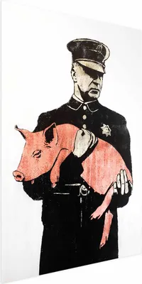 Produktbild von Posterpapier Poster - Police Pig 60x90 cm Streetart h-C-0099-ao-a