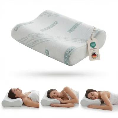 Produktbild von Meditation Visco Nackenkissen Orthopädisch Anti-Stress Servikalstütze Antistatisch Ergonomisch – Sonderangebot