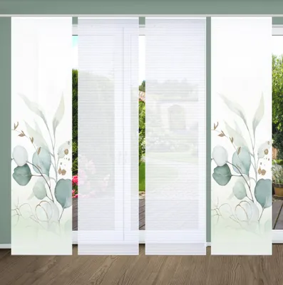 Produktbild von 84096 ABANIO Schiebegardine rec. Polyester, 245x60 cm, halbtransparent