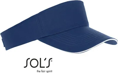 Immagine prodotto di SOLs 01196 | Visiera unisex Ace / Velcro - Colore: French Navy/White - Taglia: Unica