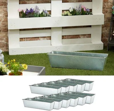 Produktbild von Zinken Pflanzgefäß für Europallet - Set aus 12 - Außen geeignet