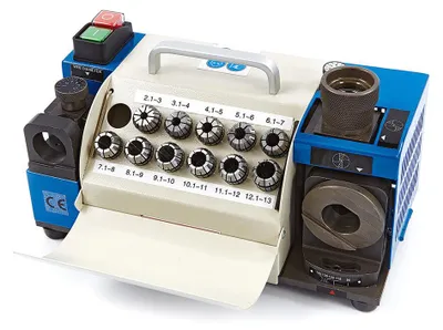 Immagine prodotto di Affilatrice professionale per punte da trapano da 2-13 mm, angolo di rilievo del labbro di 90°-140°, affilapunte portatile con 11 pinze, ruota CBN, modello 1