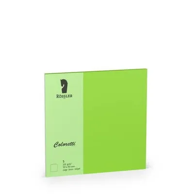 Produktbild von Doppelkarte 157x157 coloretti 5 Stk. lindgrün