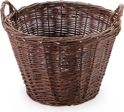 Obrázok produktu pre Prútený kôš Záhradný kôš Košík na úrodu s rukoväťami 30 cm Prútený kôš na kvetináče
