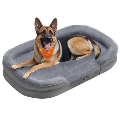 Produktbild von Feandrea Hundebett, Hundekissen, wasserdichte Innenschicht, erhöhte Ränder, abnehmbarer