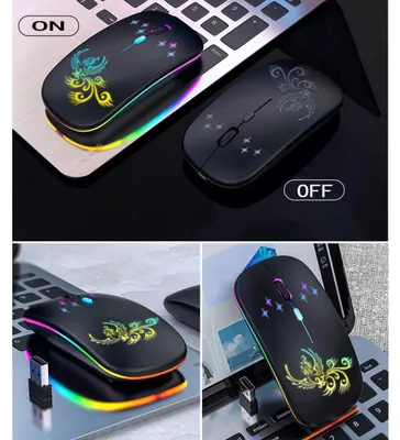 Imagen del producto de Ratón óptico inalámbrico de 2.4G, BT3.0 y BT5.2, con tres modos de funcionamiento. Ratón ergonómico con batería recargable integrada de 500mAh, ideal para PC y portátiles. Color: