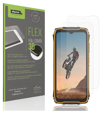 Product packaging for a screen protector, with the screen protector and a phone shown.