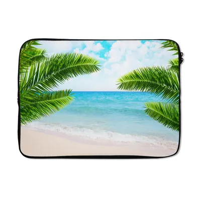 Produktbild von MuchoWow® Laptop Hülle 14 ZollTropisch - Strand - Meer Laptoptasche - Laptoptasche - Stoßsicher - Schutzhaube