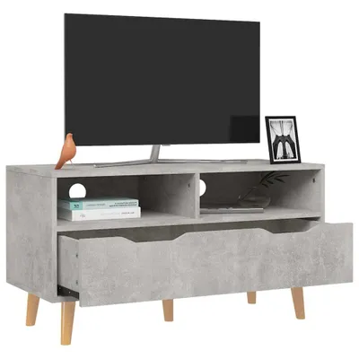 Produktbild von "im Sonderangebot"TV-Schrank Industriestil - CLORIS - Fernsehenschrank - Betongrau 90x40x48,5 cm Holzwerkstoff - NeuMöbel9000693