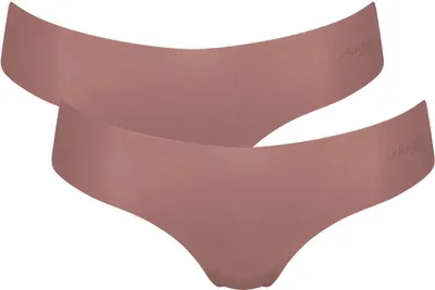 Produktbild von sloggi Damen String 2-Pack ZERO Microfibre 2.0 Hipstring - CACAO - Größe L
