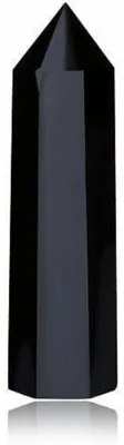 Productafbeelding van Obsidiaan kristal toren, helende steen, 9-10 cm, meditatie, energie, Reiki