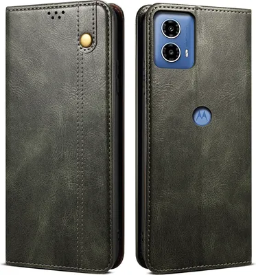 Produktbild von Hülle für Motorola Edge 50 Fusion Leder Brieftasche Schutzhülle mit Standfunktion Grün