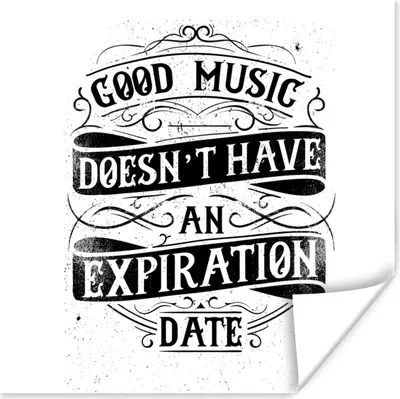 Produktbild von MuchoWow® Poster Musik - Retro - Weiß 75x75 cm - Wand Dekoration