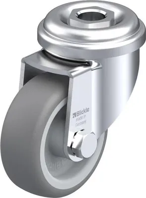 Produktbild von Blickle LRA-TPA 50G, Rolle, 125 kg, Grau, Silber, Swivel wheels, Thermoplastisches Elastomer (TPE), 5 cm