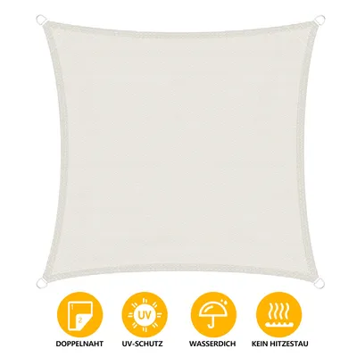 Zdjęcie produktu dla SWANEW Markiza kwadratowa, wodoodporna, odporna na promieniowanie UV, z linkami napinającymi, taras, balkon, 5 x 5 m