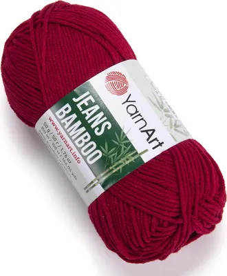 Obrázek produktu pro Yarn Art Jeans Bamboo 145 Dark Red Pletací příze