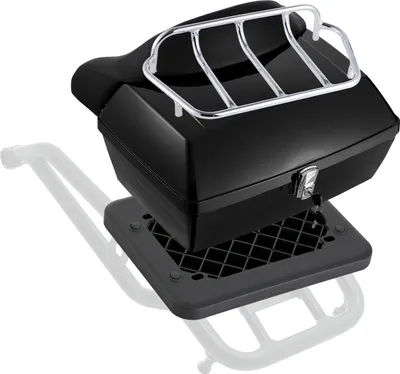 Immagine prodotto di Bauletto moto SucceBuy, universale, robusto bauletto in materiale PP con pannello riflettente, impermeabile, rimovibile da 48 litri con base multiforo, adatto al 99% dei telai di motociclette