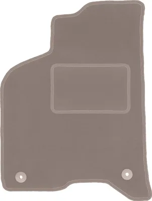 Produktbild von Fahrerfußmatte Velours beige passend für Volkswagen Lupo (1997-2005, Schrägheck) – mit Befestigungen – passgenau