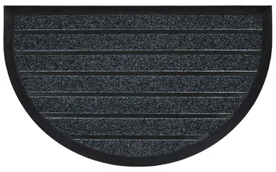 Obrázok produktu pre Rohožka 45 x 75 cm polmesiac antracitová čierna Vonkajšia rohožka