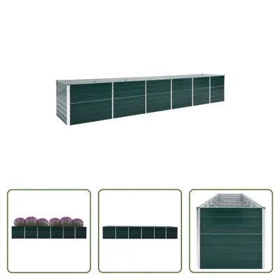 Image de The Living Store Plateau de jardin Acier galvanisé 480x80x77 cm Vert
