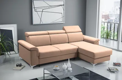 Image de canapé d'angle 252 cm universel MARTIN avec fonction sommeil Canapé à ressorts ondulés Salon (Cappucino)