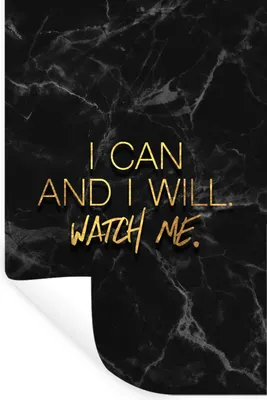 Produktbild von MuchoWow® Wandtattoo Wandsticker Wandaufkleber Zitate - Marmor - Gold - Schwarz 80x120 cm Selbstklebend und Repositionierbar - Repositionierbar - Wasser abweisend