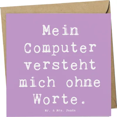Produktbild von Mr. & Mrs. Panda Grußkarte Spruch Verständnisvoller Softwareentwickler - Lavendeltraum - Geschenk, Klappkarte, Softwareentwicklung, Programmierer, Berufsprodukte, Beruf