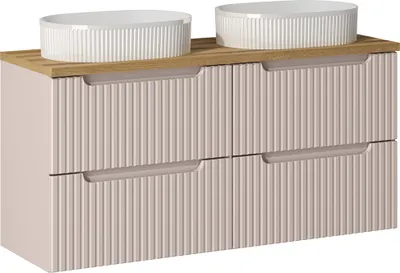 Produktbild von Doppelwaschtisch 120.4cm Riva mit 4 Schubladen, Kaschmir