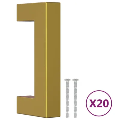 Produktbild von vidaXL Möbelgriffe 20 Stk. Golden 64 mm Edelstahl