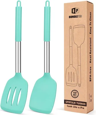 Produktbild von Silikon Pfannenwender Set, Antihaft, BPA-frei, hochhitzebeständig