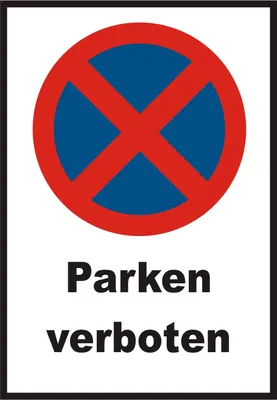 Produktbild von Parken verboten Schild A4 (210x297mm)